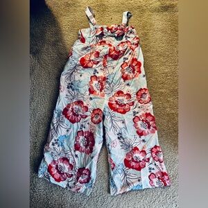 Janie and Jack Girls Floral Jumpsuit (worn once - like new)